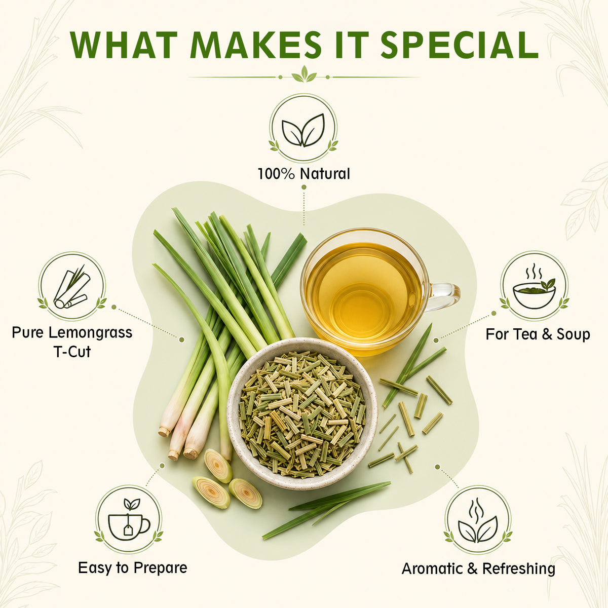 SVATV Lemongrass Leaves T-CUT - 227GM