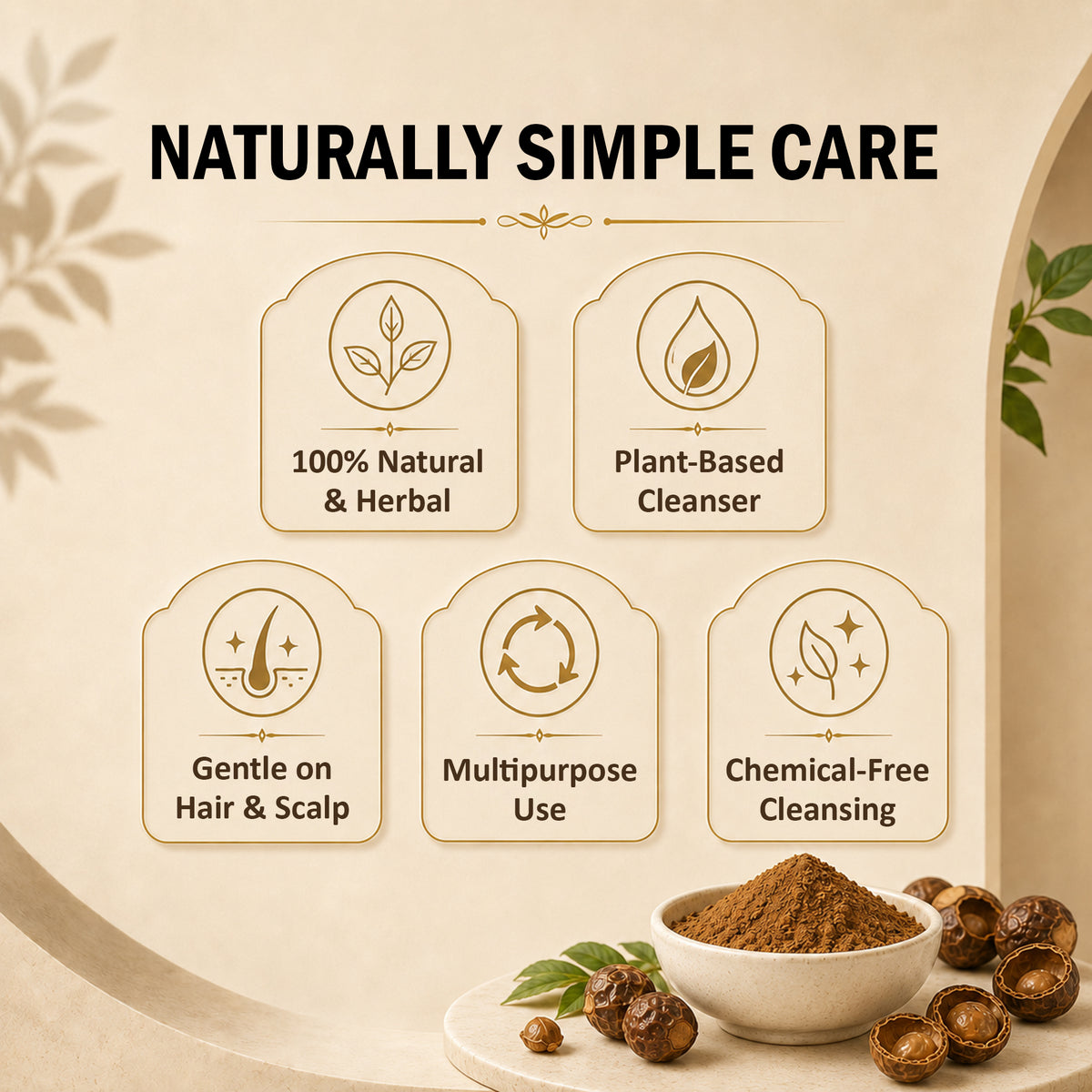 SVATV Soapnut Powder | Reetha | Aritha Powder for Hair Care 227gm (8_oZ)