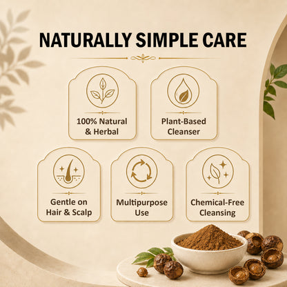 SVATV Soapnut Powder | Reetha | Aritha Powder for Hair Care 227gm (8_oZ)