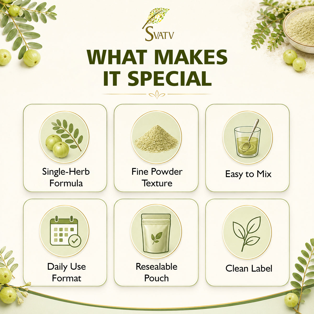 SVATV Bhumi Amla Powder - 227GM