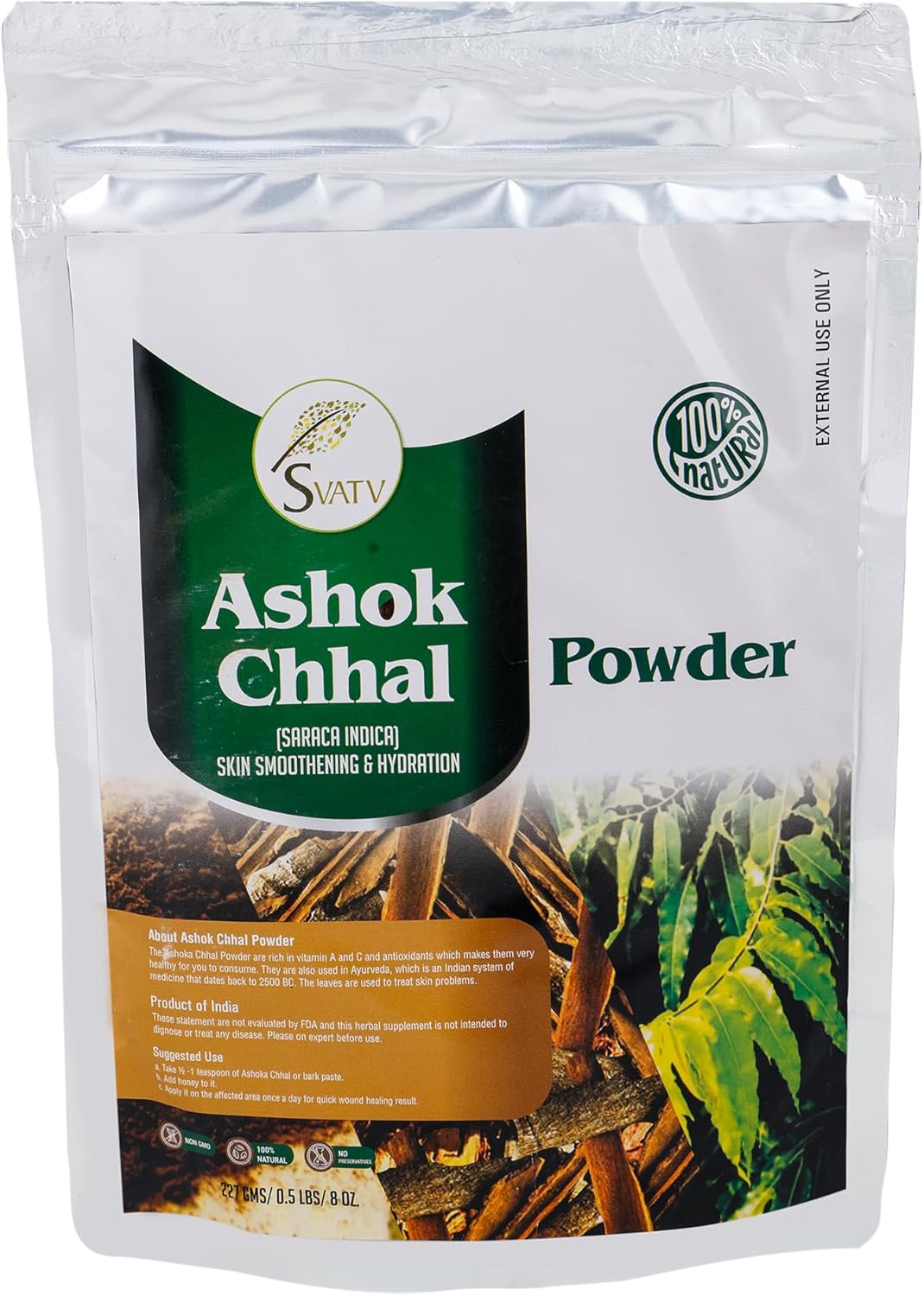 SVATV Ashok Chhal Powder | Asoca Powder | Skin Care 227gm (8_oZ)