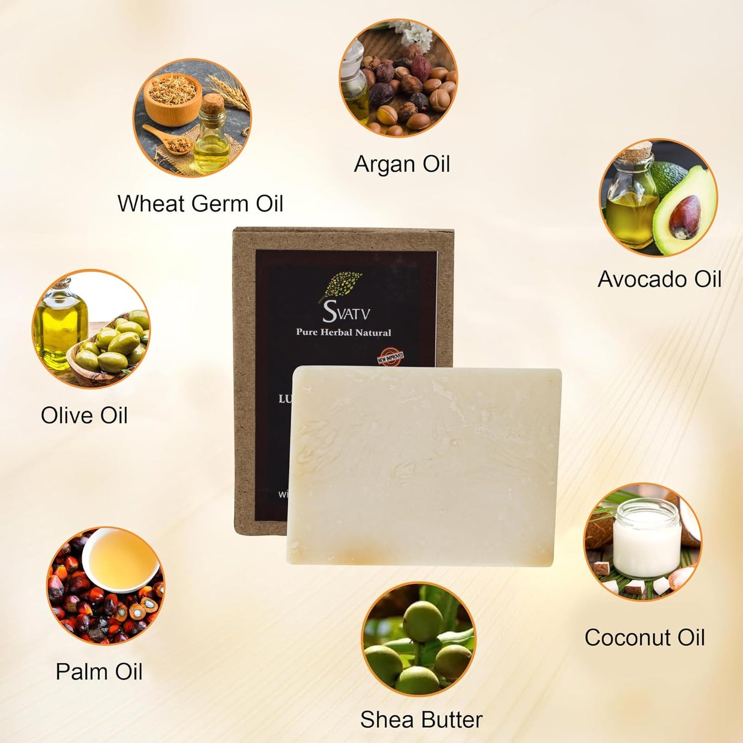 SVATV Handcrafted Soap with natural, soothing herbs of OUDH & VITAMIN -E 125gm