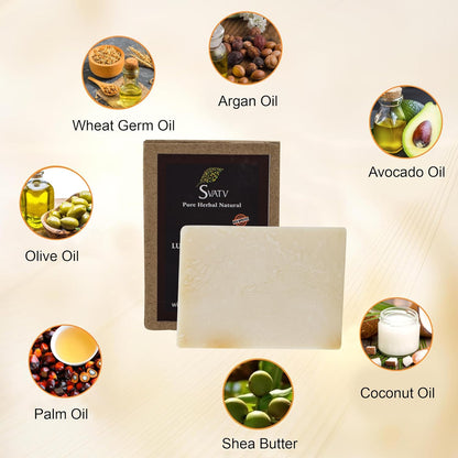 SVATV Handcrafted Soap with natural, soothing herbs of OUDH & VITAMIN -E 125gm