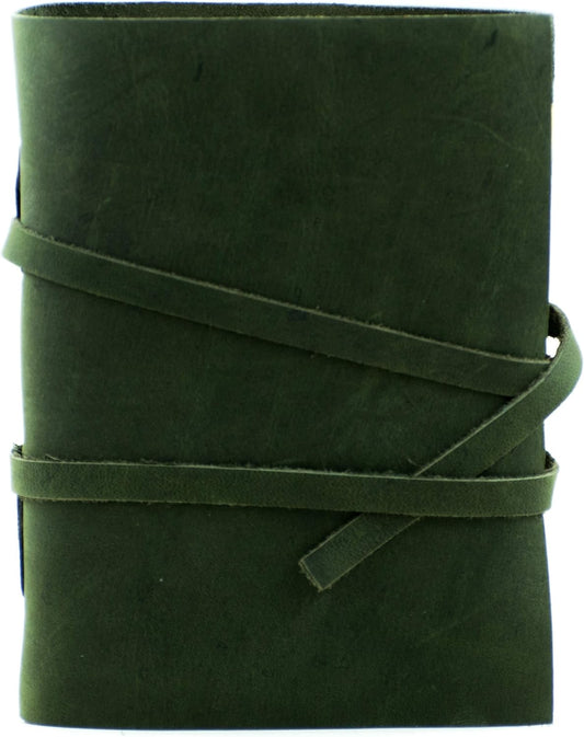 OVERDOSE Deckle Green Leather Journal 6/8