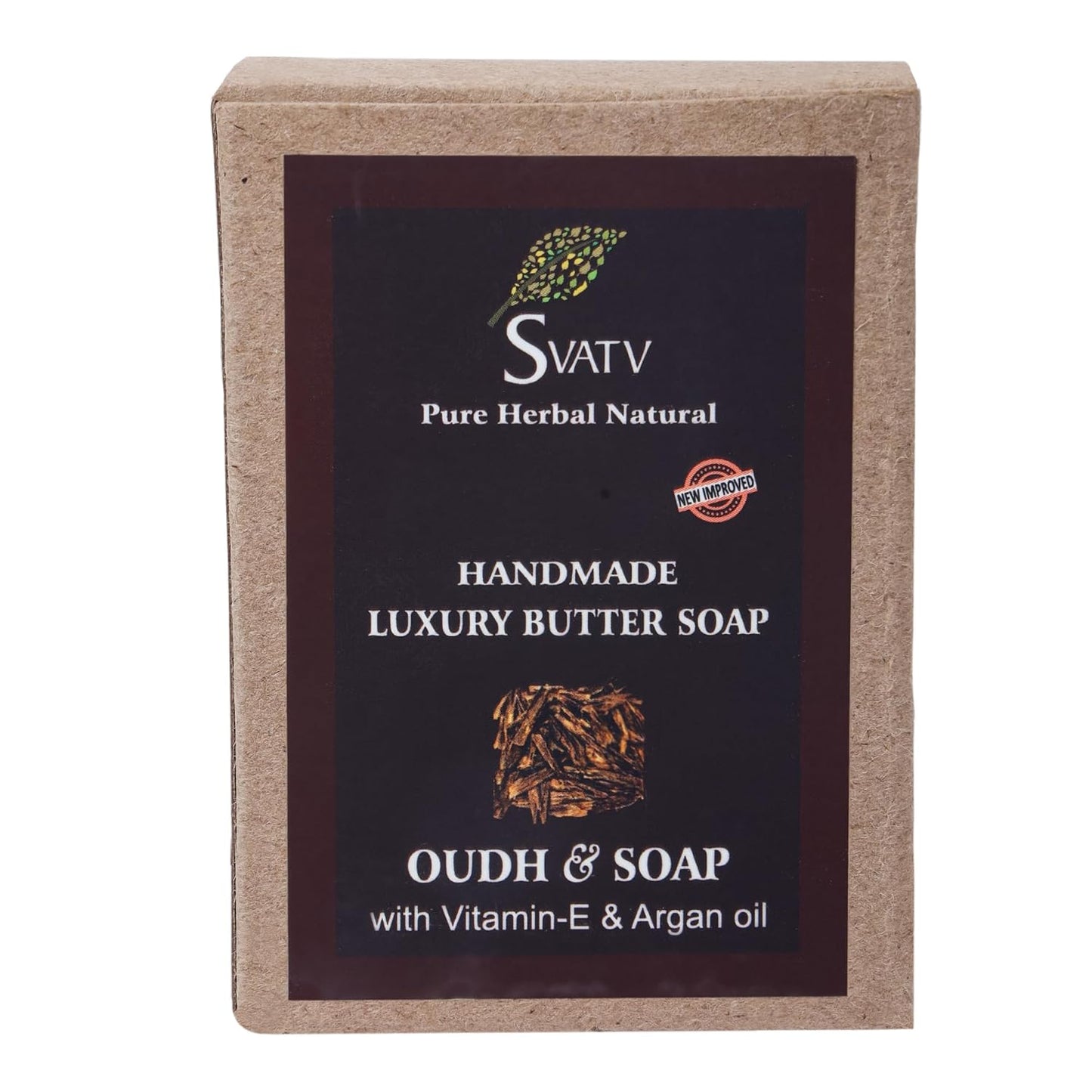 SVATV Handcrafted Soap With Natural, Soothing Herbs Of OUDH & VITAMIN-E Pack of 2 (125gm)