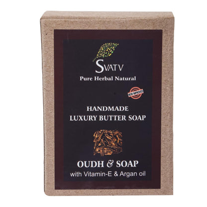 SVATV Handcrafted Soap With Natural, Soothing Herbs Of OUDH & VITAMIN-E Pack of 2 (125gm)