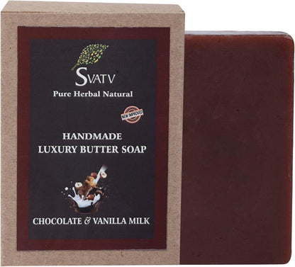 SVATV Handcrafted savon with Choccolate & Vanilla 125gm