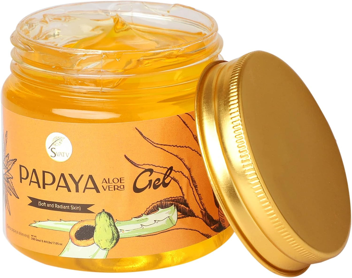 SVATV Papaya Aloe Vera Gel For Skin 200gm