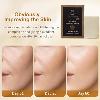 SVATV Handcrafted Soap with natural, soothing herbs of OUDH & VITAMIN -E 125gm