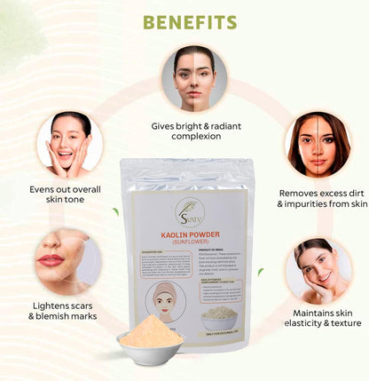 Svatv Kaolin Sunflower Powder For Skin 227gm (8_oZ)