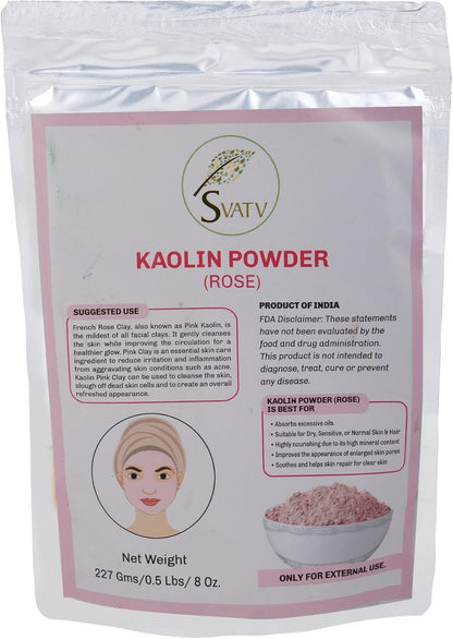 Svatv Kaolin Rose Powder For Skin 227gm (8_oZ)