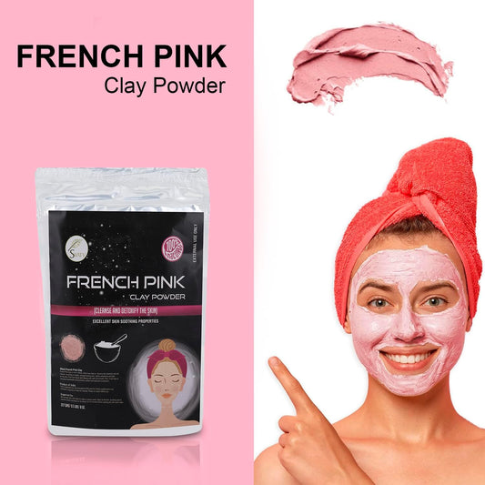 SVATV Herbal French Pink Clay Powder For Skin 227gm (8_oZ)