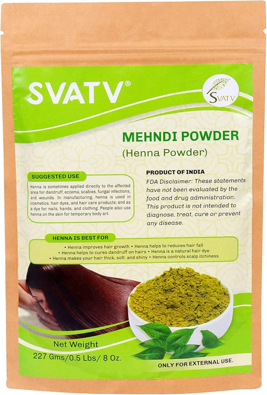 Svatv Natural Henna Mehndi For Hair 227gm (8_oZ)