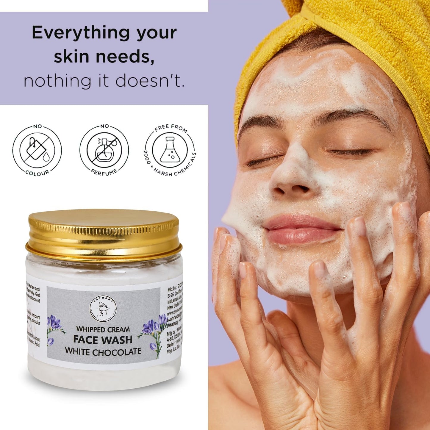 AATMANA Face Wash White Chocolate 100gm Skin Care