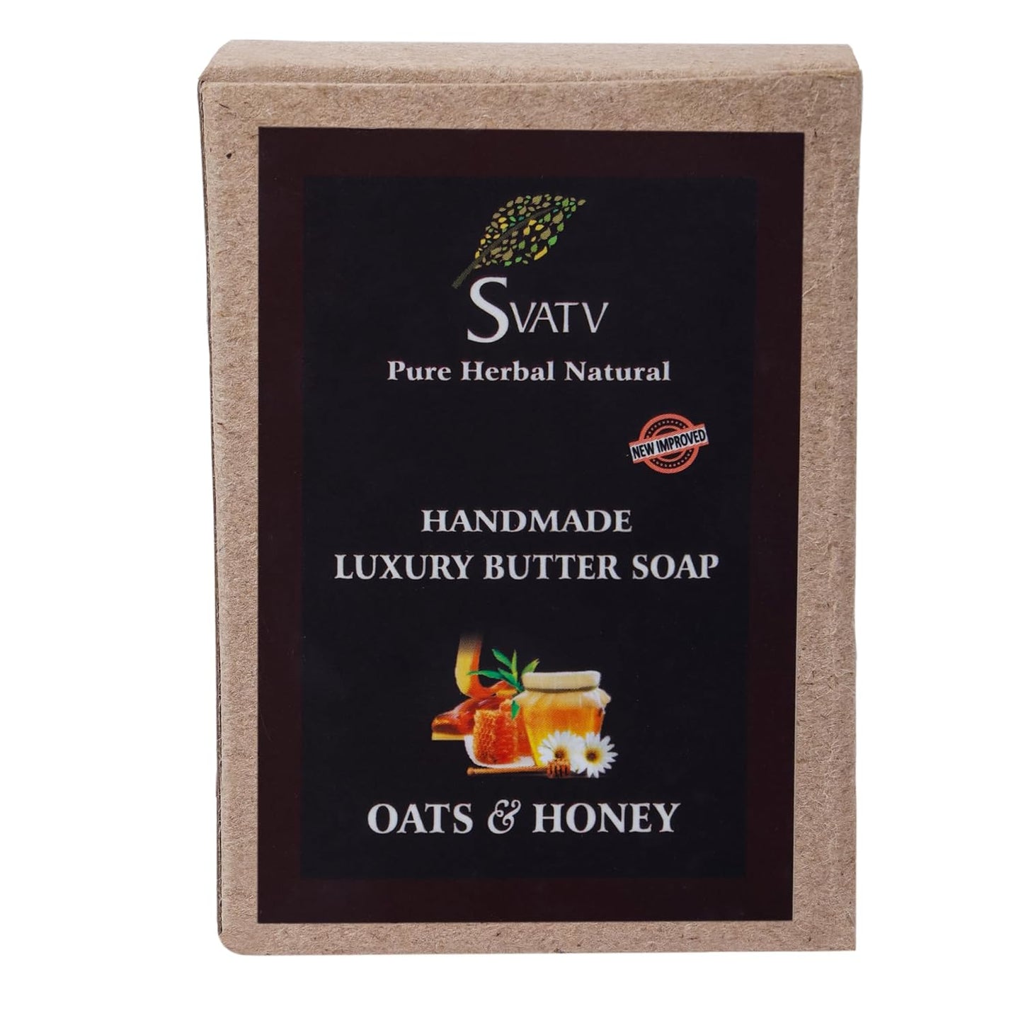 SVATV Handcrafted Soap with natural, soothing herbs of OATS & HONEY 125gm