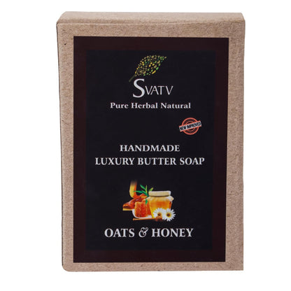 SVATV Handcrafted Soap with natural, soothing herbs of OATS & HONEY 125gm
