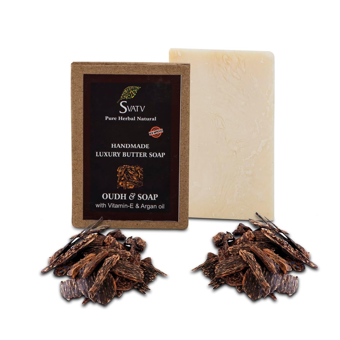 SVATV Handcrafted Soap with natural, soothing herbs of OUDH & VITAMIN -E 125gm