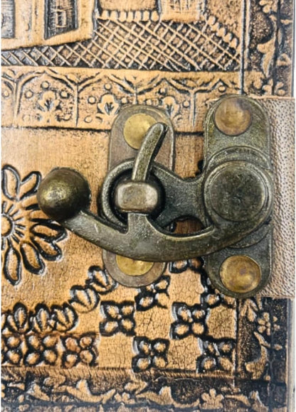 OD-46 OVERDOSE TAJ MAHAL Design Handmade vintage leather journa Double Lock Deckle edge paper 7/10