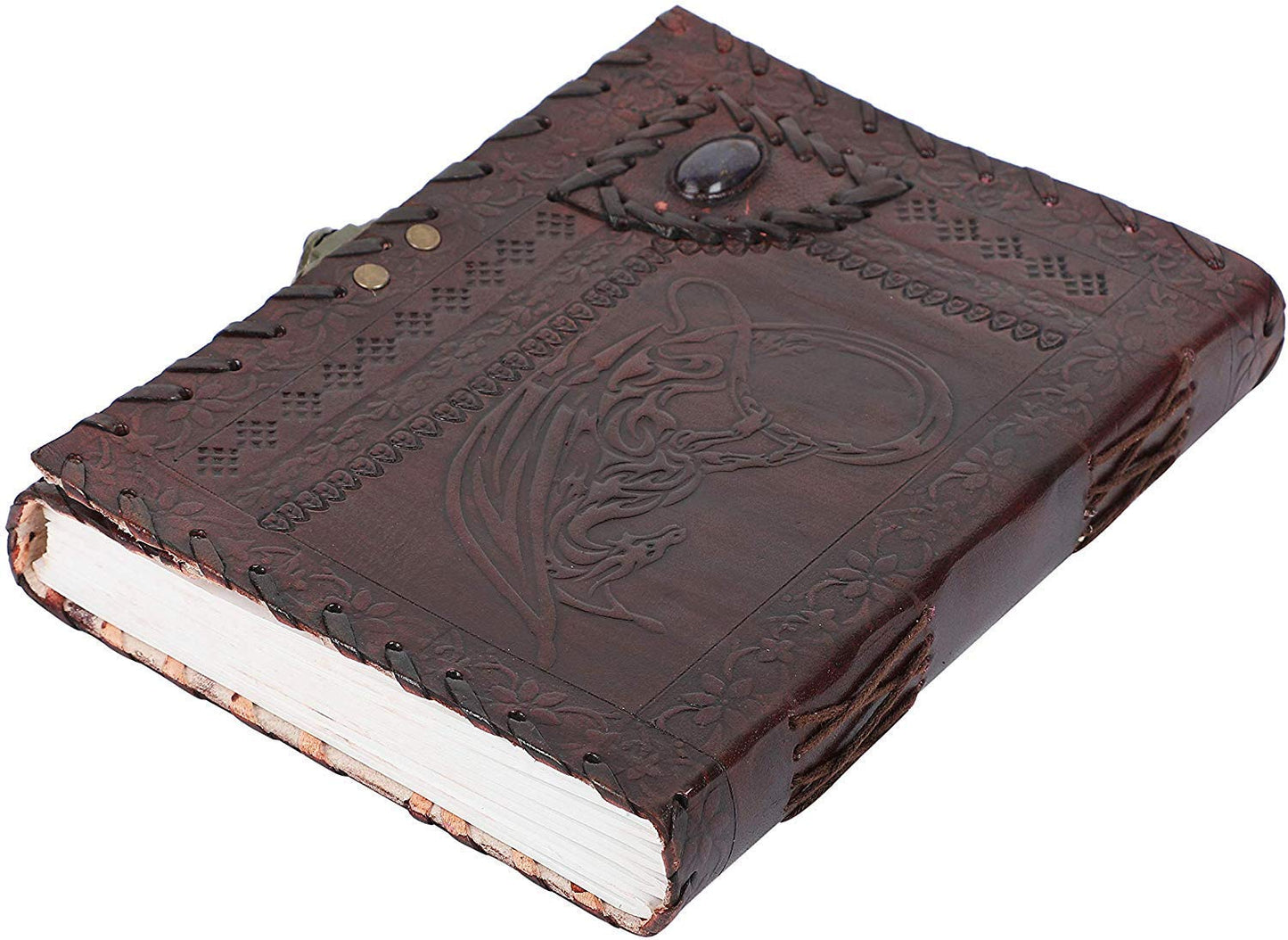 Overdose Dragon With Stone Leather Diary 5*7