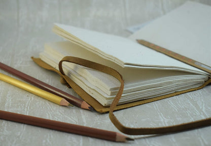 OVERDOSE Buff Tree Journal Diary Notebook - Handcrafted Buff Leather Journal 5/7