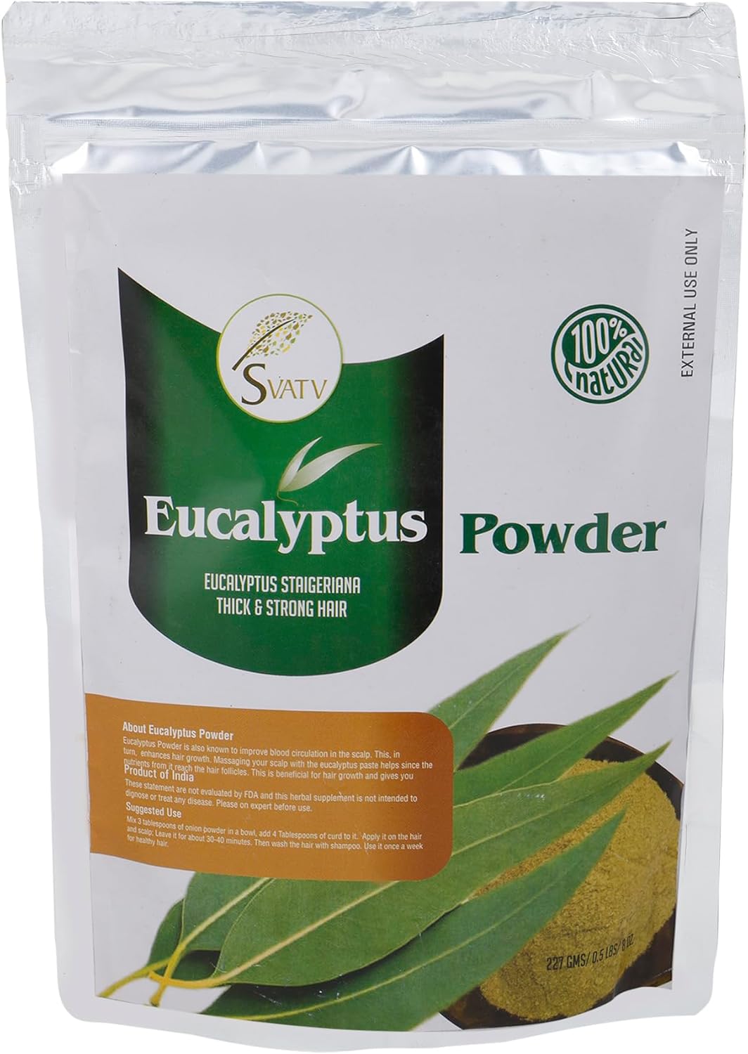 SVATV Eucalyptus Powder | For Hair Care | 227gm | (8_oZ)