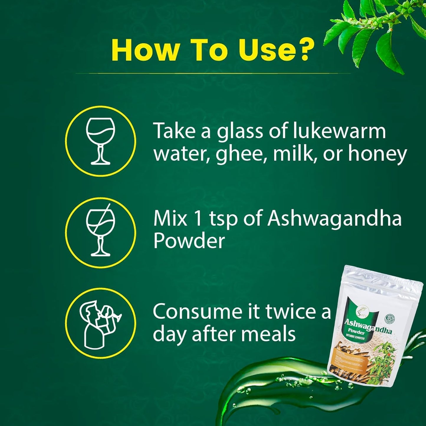 SVATV Ashwagandha Powder | Withania Somnifera 227gm (8_oZ)