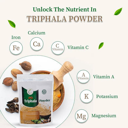 SVATV Triphala Powder 227g Formula of Amla, Haritaki & Bibhitaki – 8 Oz