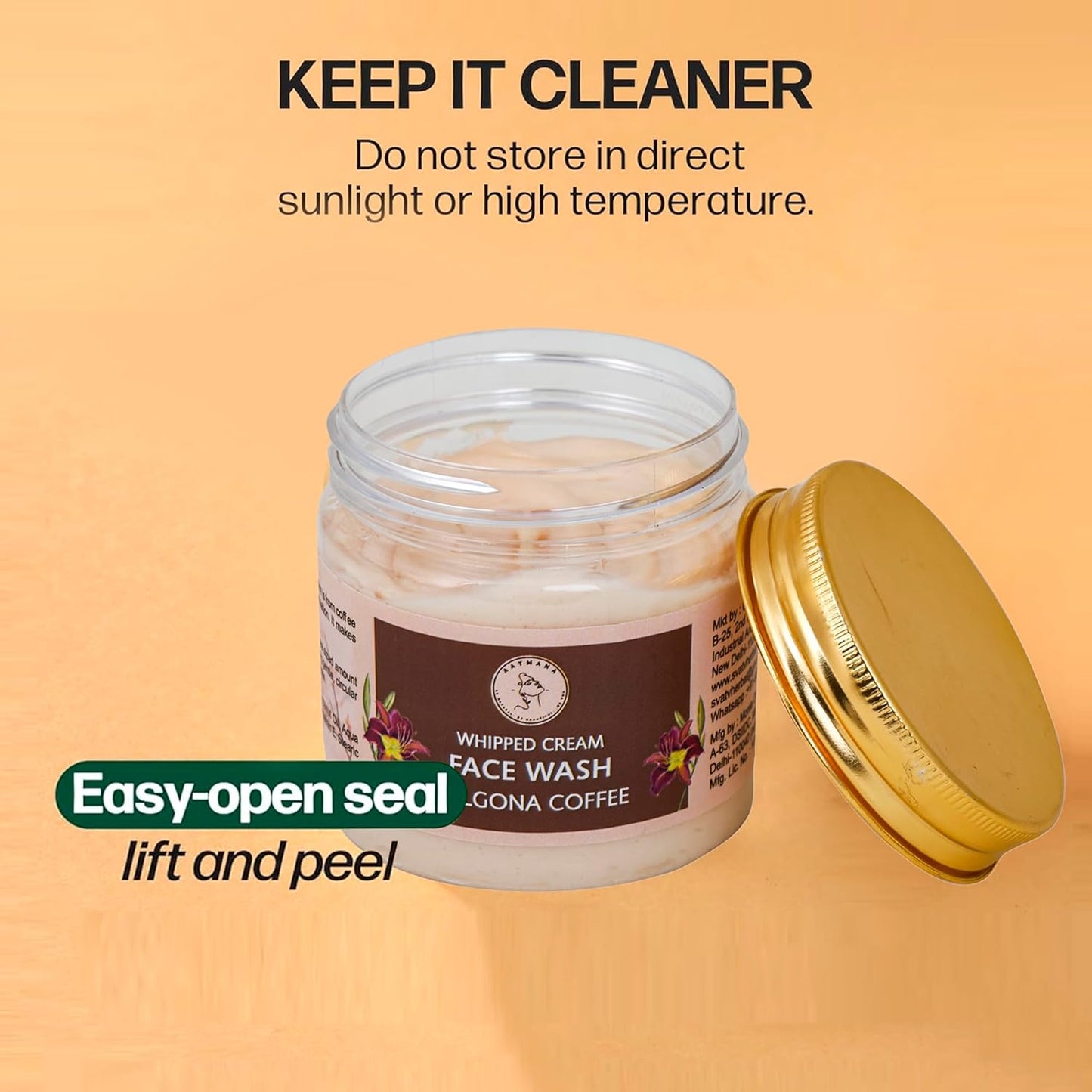 AATMANA Face Wash Dalgona Coffee 100gm Skin Care