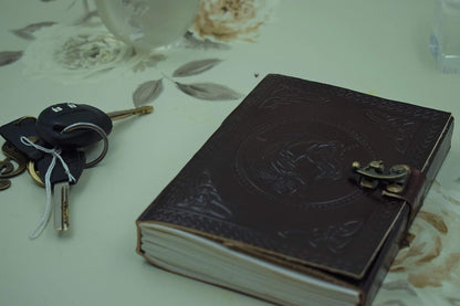 OVERDOSE Horse Leather Journal - Antique Handmade Unlined Paper 5/7