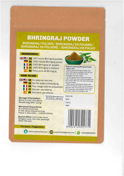 SVATV Natural Bhringraj Powder Hair Care 227gm (8_oZ)