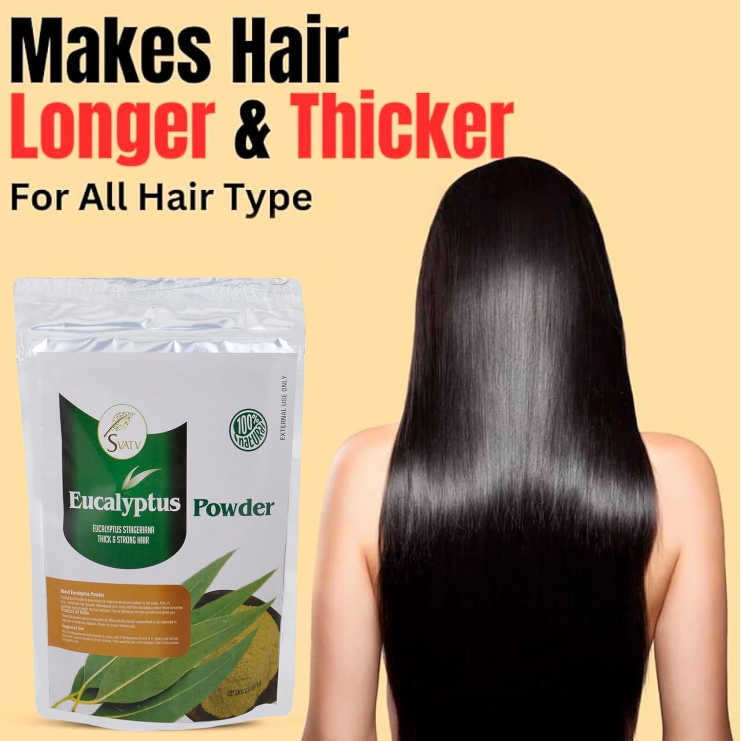 SVATV Eucalyptus Powder | For Hair Care | 227gm | (8_oZ)