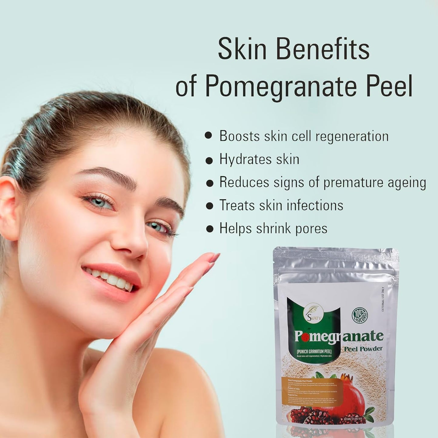 SVATV POMEGRANATE POWDER FOR SKIN 227GM