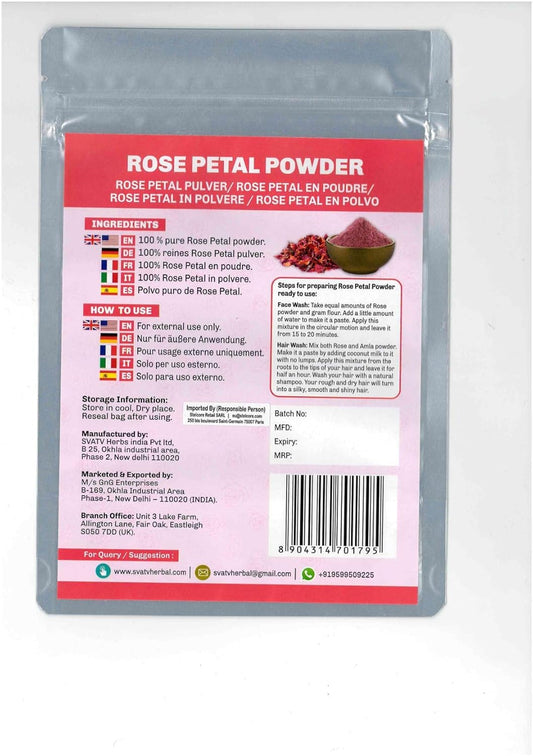 SVATV Rose Petal Powder For Skin 227gm (8_oZ)