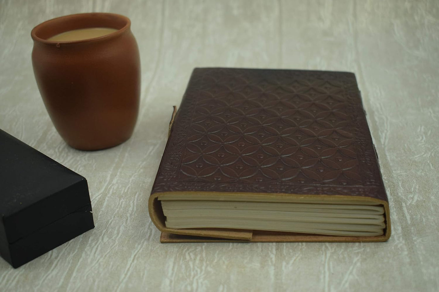 OVERDOSE The Journey Vintage Leather Journal | Antique Handmade Unlined Paper 5/7