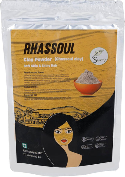 SVATV Rhassoul Clay powder | Ghassoul Clay | For Skin 227gm (8_oZ)