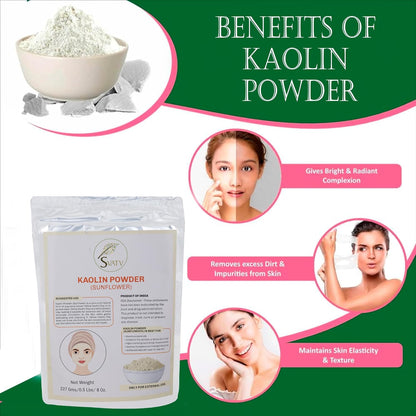 Svatv Kaolin Sunflower Powder For Skin 227gm (8_oZ)