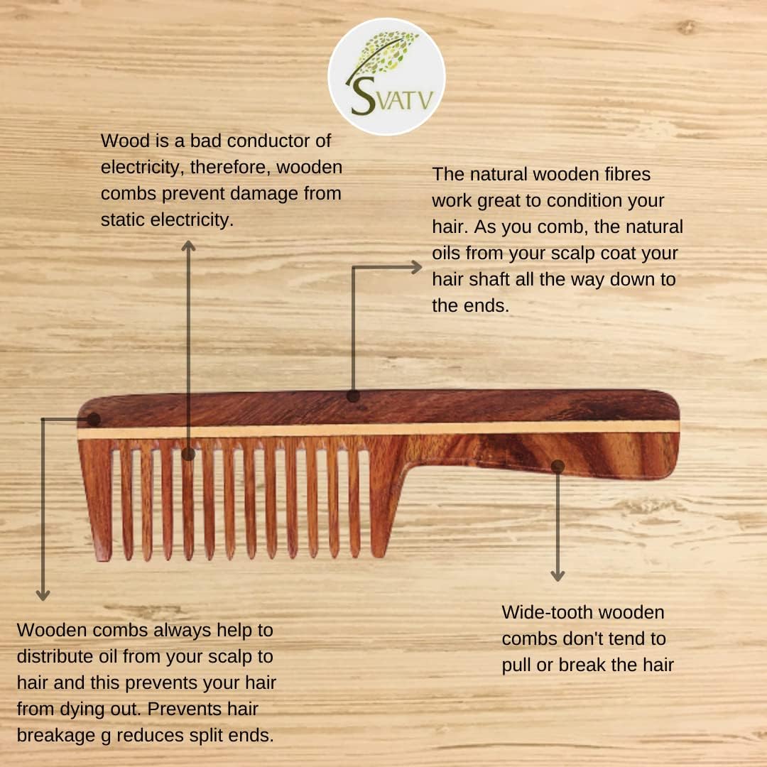 SVATV NEEM WOODEN COMB N-81