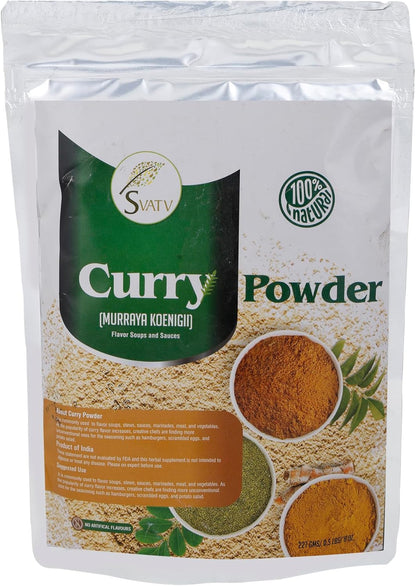 SVATV Curry Powder | Murraya Koenigii | South Indian Curry Patta | 227gm (8_oZ)