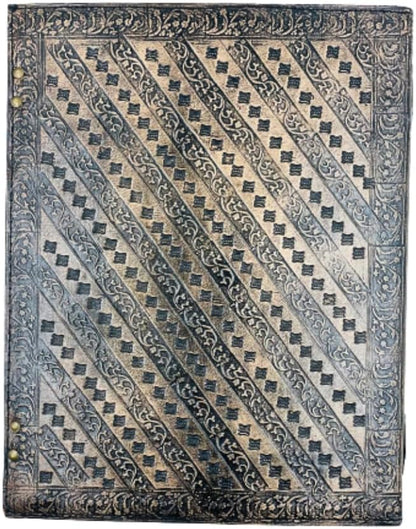OVERDOSE Hand Embossed Seven Stone Handmade vintage leather journal 10/13