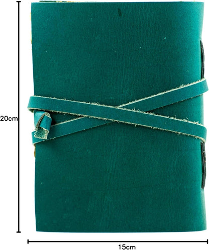 OVERDOSE Deckle Turquoise Leather Journal 6/8