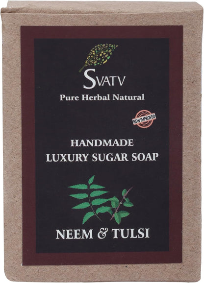 SVATV Handcrafted savon with Neem & Tulsi 125gm