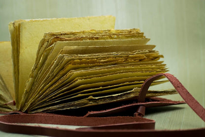 OVERDOSE Deckle Red Leather Journal 6/8