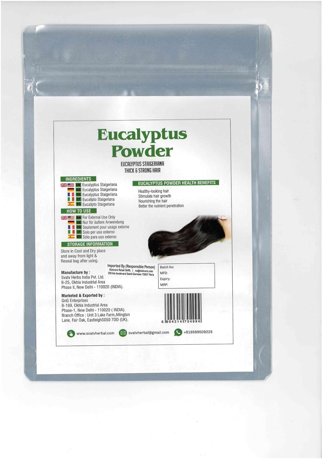 SVATV Eucalyptus Powder | For Hair Care | 227gm | (8_oZ)