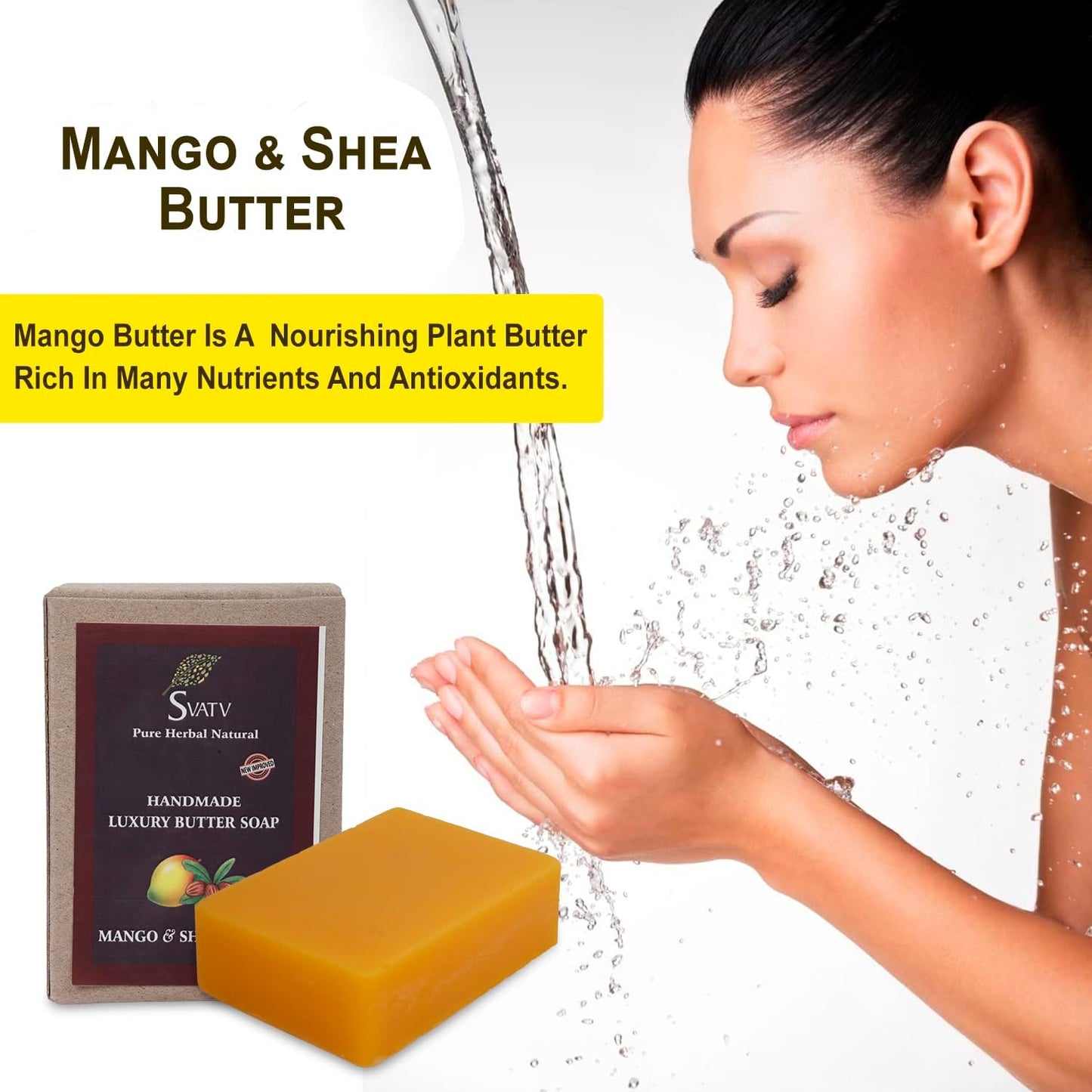SVATV Handcrafted savon with natural, soothing Mango & Shea Butter 125gm