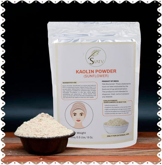 Svatv Kaolin Sunflower Powder For Skin 227gm (8_oZ)