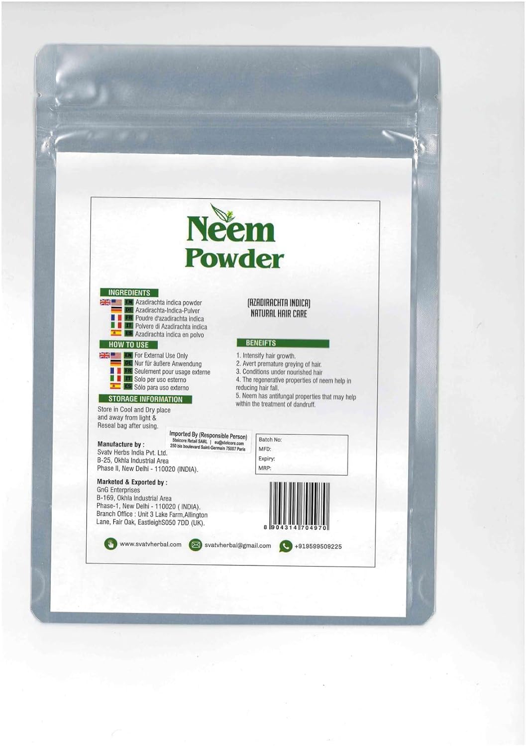Svatv Neem Powder - 227GM