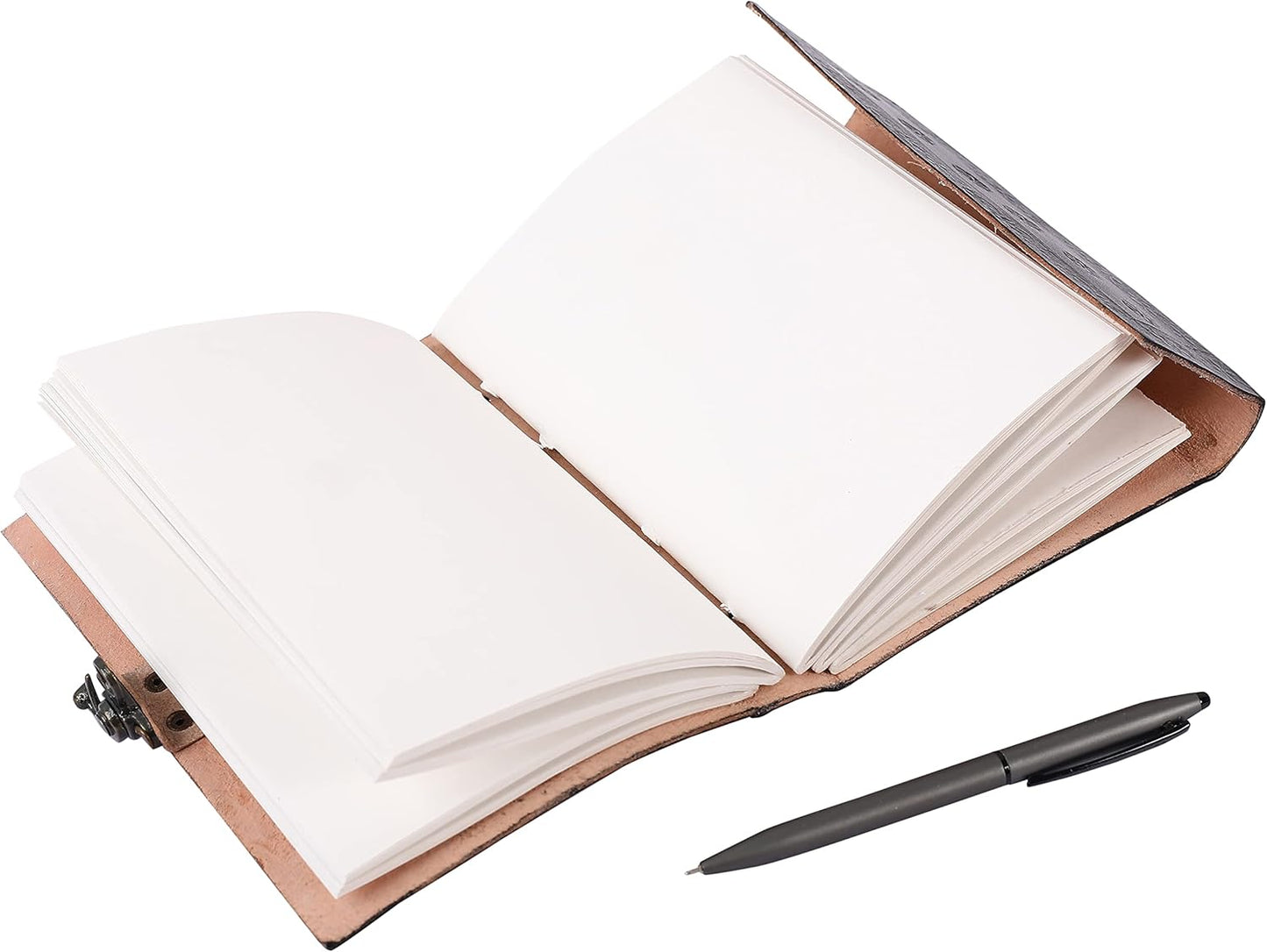OVERDOSE Colosseum Black Leather Journal - Handmade Journal Leather 5/7