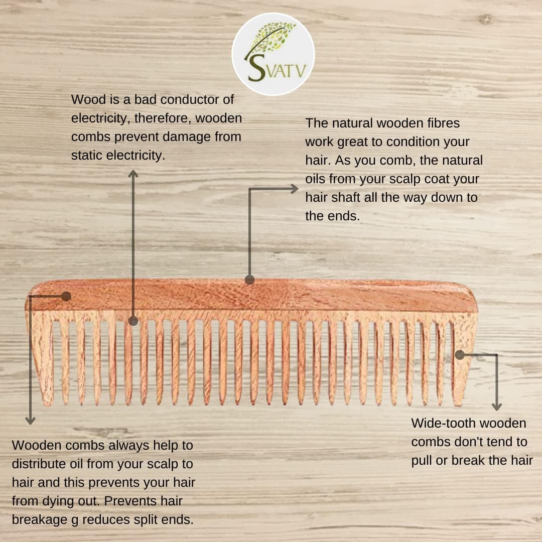 SVATV NEEM WOODEN COMB N-82