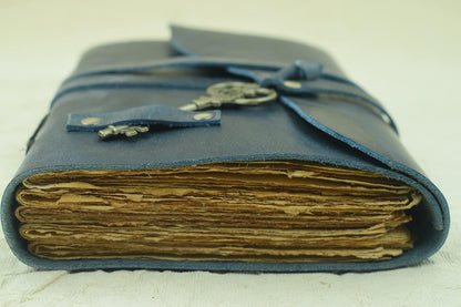 OVERDOSE Deckle Blue with Key Leather Journals 5/7