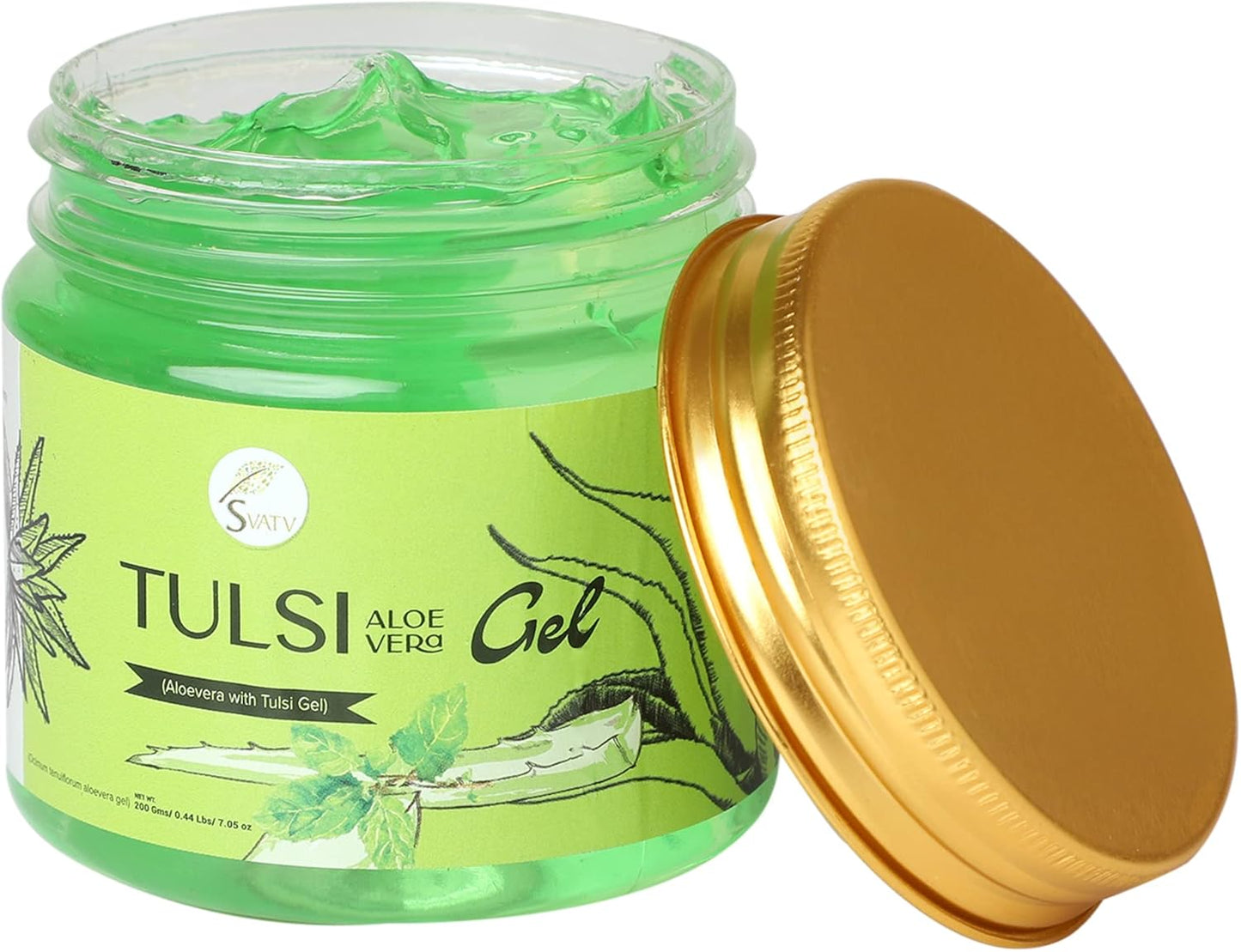 SVATV Tulsi (Holy Basil) Aloe Vera Gel For Skin 200gm